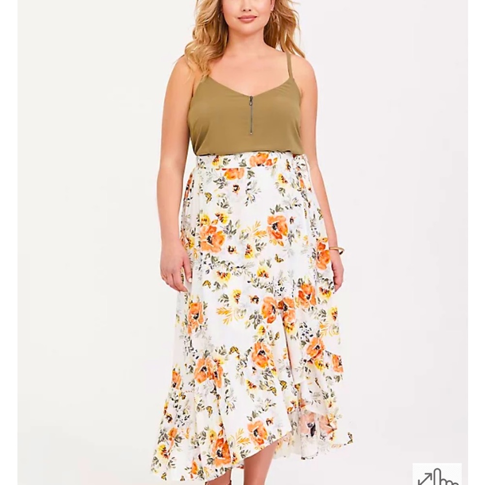 MAXI CHALLIS WRAP SKIRT - Size Large (12)